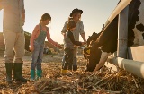 Family on a farm