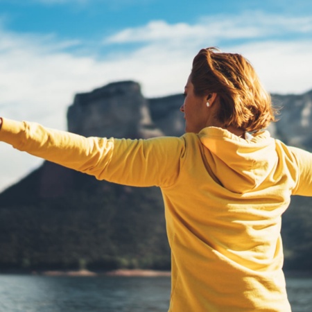 Touristen in der Natur in Spanien