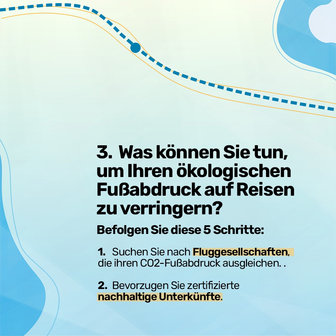 Wie kann ich meinen CO2-Fußabdruck auf meiner Reise reduzieren?