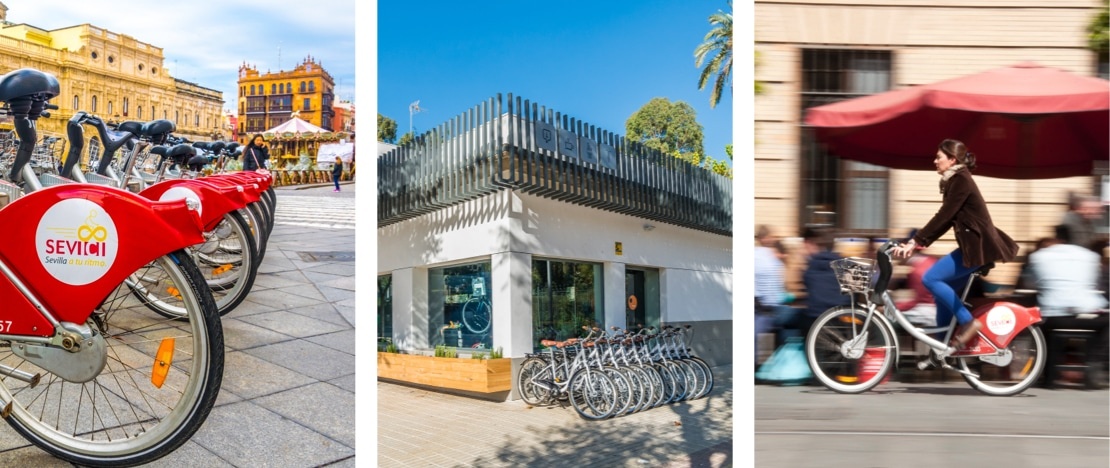 Fahrradverleih in Sevilla, Andalusien