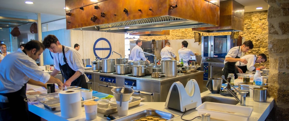 Kitchen of the Aponiente restaurant in El Puerto de Santa María in Cadiz, Andalusia