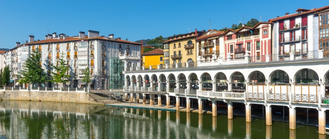 Vistas del mercado del tinglado en Tolosa, País Vasco