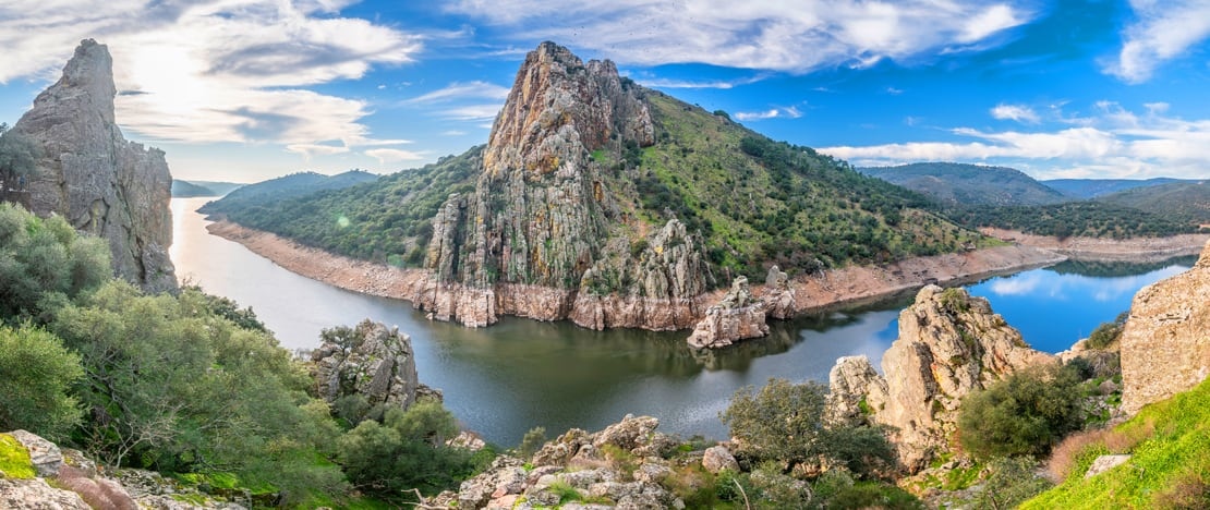 Salto del Gitano dans le parc national de Monfragüe à Cáceres, Estrémadure