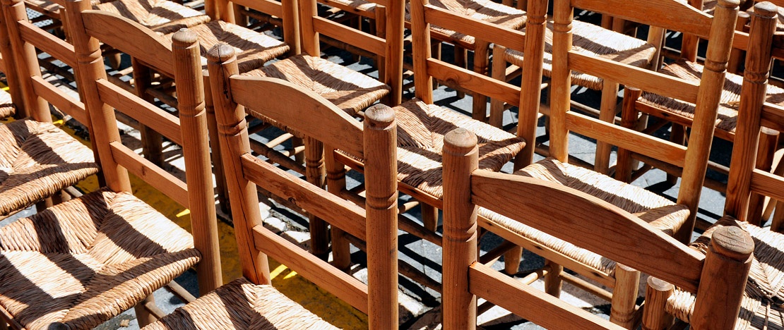 Chaises en paille. Malaga